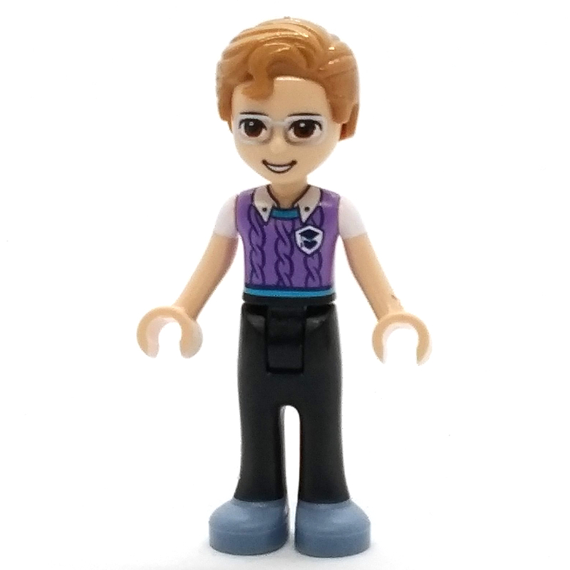 Lego Julian - Lavender Shirt, Black Pants, Medium Nougat Hair