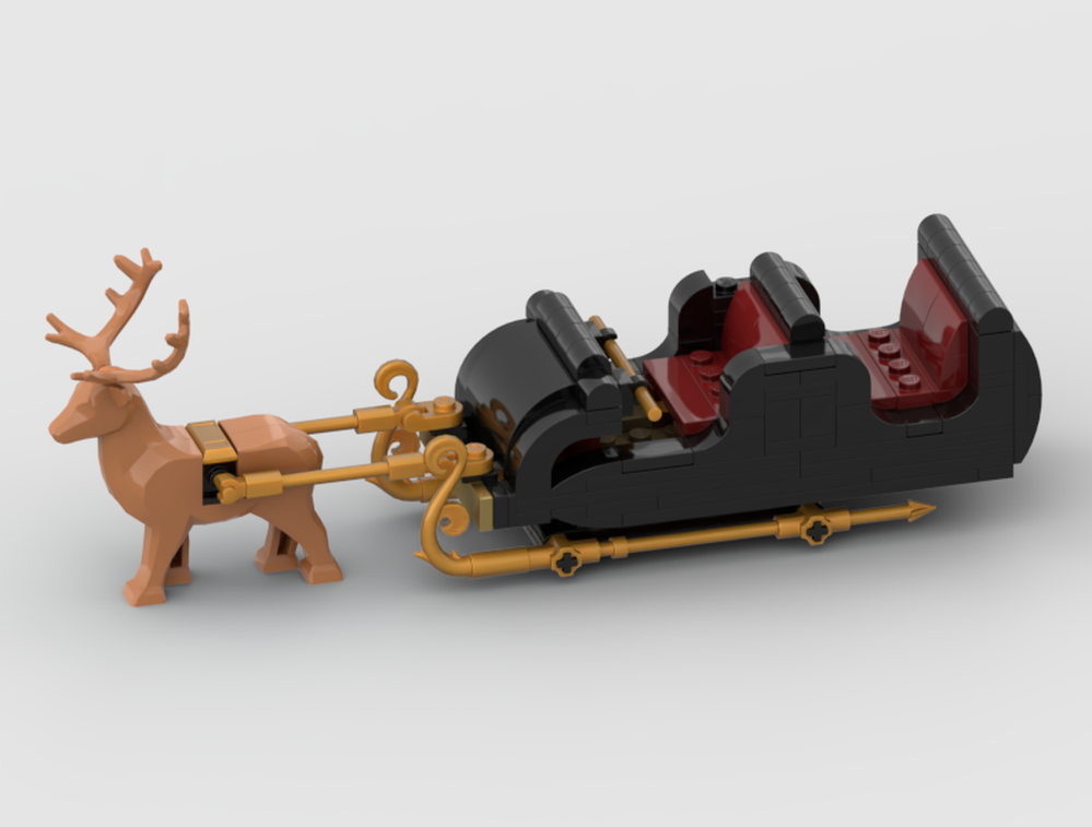 Lego Winter Village Double 1 Deer open SLeigh