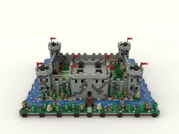 Microscale castle diorama