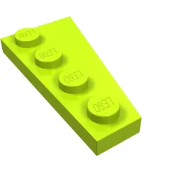 Wedge Plate 4 x 2 Left / Lime