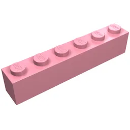 Brick 1 x 6 / Pink