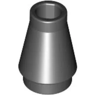 Cone 1 x 1 [No Top Groove] / Black