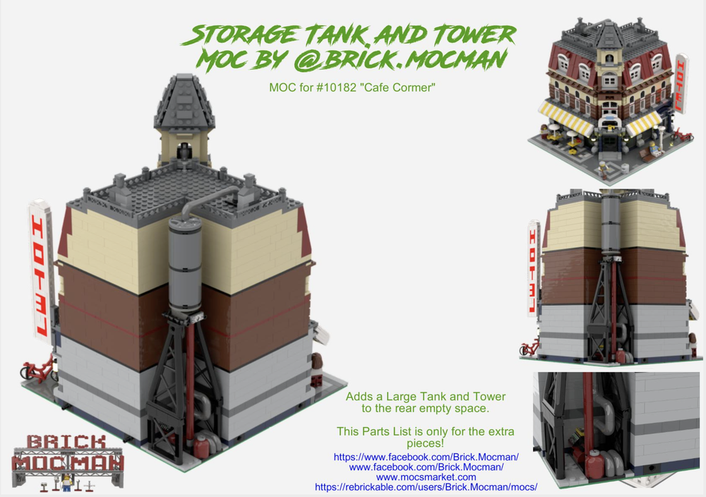 Lego Storage Tank - Backyard MOC for set #10182 "Cafe Corner"