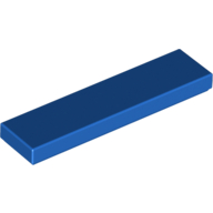 Lego Tile 1 x 4 with Groove / Blue