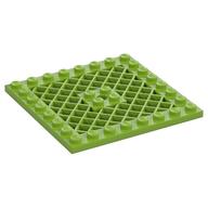Lego Plate Special 8 x 8 with Grille [Hole in Center] / Lime
