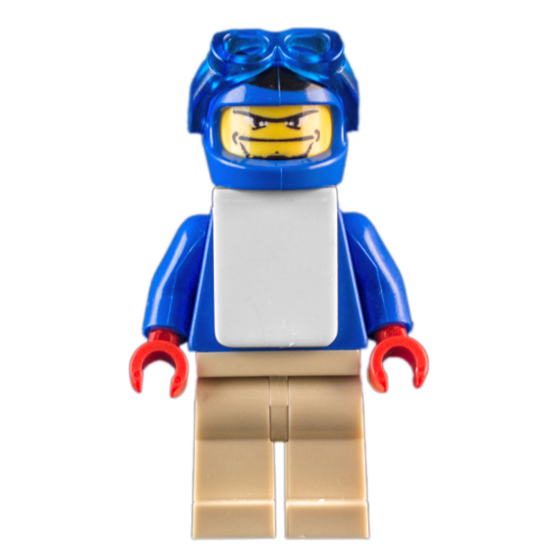Lego Snowboarder, Blue, Blue Helmet