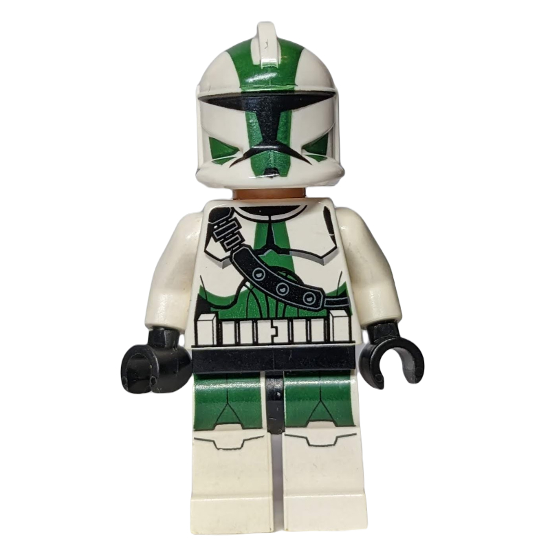 Lego Clone Commander Gree, 41st Elite Corps Armor, Dark Green Markings (3626c Head)