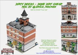 Dirty Deeds, Done Dirt Cheap - Backyard MOC for set #10224 "Town Hall" (FREE)
