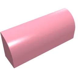 Brick Curved 1 x 4 x 1 1/3 No Studs, Lowered Inside Support / Pink
