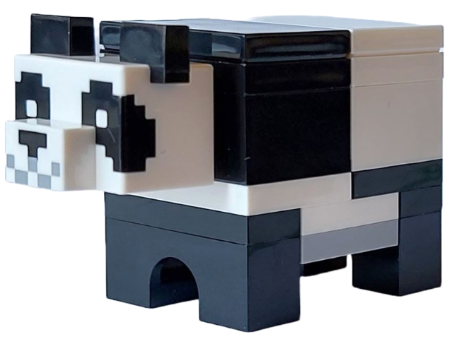 Lego Minecraft Panda (White Plate with Bar Handle) - Brick Built