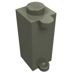 Brick Special 1 x 1 x 2 with Shutter Holder / Dark Gray