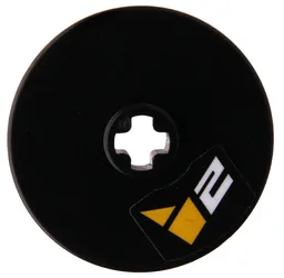 Technic, Disk 3 x 3 with White Number 2 and Yellow Polygons Pattern (Sticker) - Set 42095