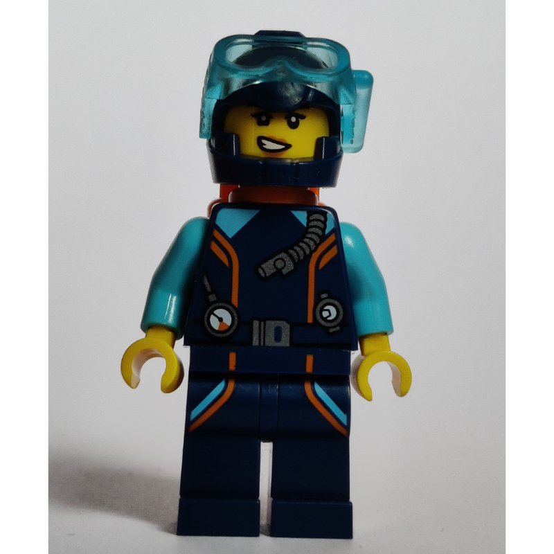 Lego Ocean Explorer Diver, Woman, Dark Blue Wetsuit and Helmet