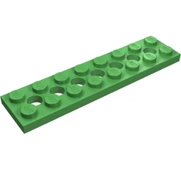 Technic Plate 2 x 8 [7 Holes] / Bright Green