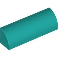 Brick Curved 1 x 4 x 1 / Dark Turquoise