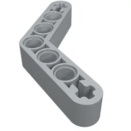 Technic Beam 1 x 7 Bent (4 - 4) Thick / Light Bluish Gray
