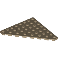 Lego Wedge Plate 8 x 8 Cut Corner / Dark Tan