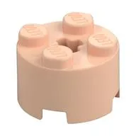Brick Round 2 x 2 with Axle Hole / Light Nougat