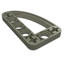 Technic Beam 3 x 5 L-Shape with Quarter Ellipse Thin / Dark Gray