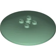 Dish 6 x 6 Inverted (Radar) with Solid Studs / Sand Green