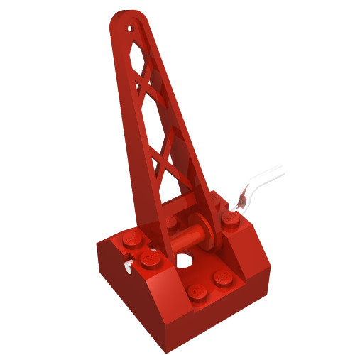 Lego Winch 4 x 4 x 2 with Sloped Top with Red Drum [Complete Assembly]