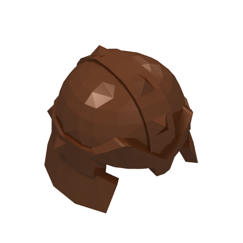 Lego Helmet Castle with Cheek Protection and Studded Bands / Reddish Brown