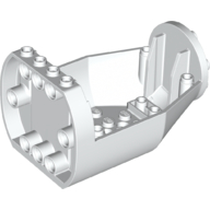 Lego Aircraft Fuselage Curved Forward 6 x 9 x 4 1/3 Bottom / White