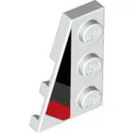 Wedge Plate 3 x 2 Left with Black/Light Bluish Gray/Red Markings