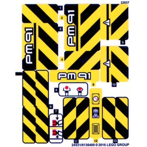 Lego Sticker Sheet for Set 42049-1 / [No Color/Any Color]