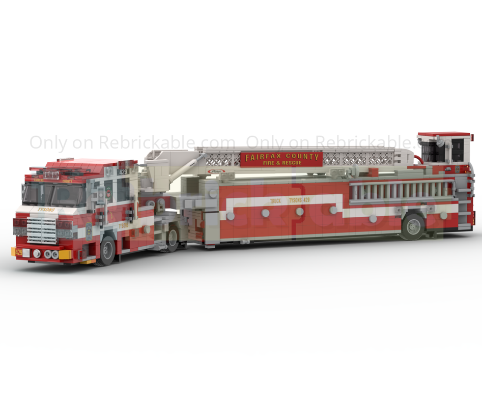 Lego 2015 Pierce Velocity Tiller Fire Truck Fairfax County