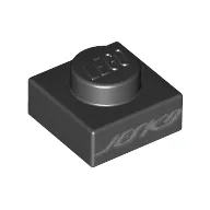 Plate 1 x 1 with 'Jesko' Print / Black