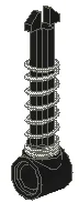 Technic, Shock Absorber 6.5L, Piston Rod with Spring (Undetermined Type) / Black