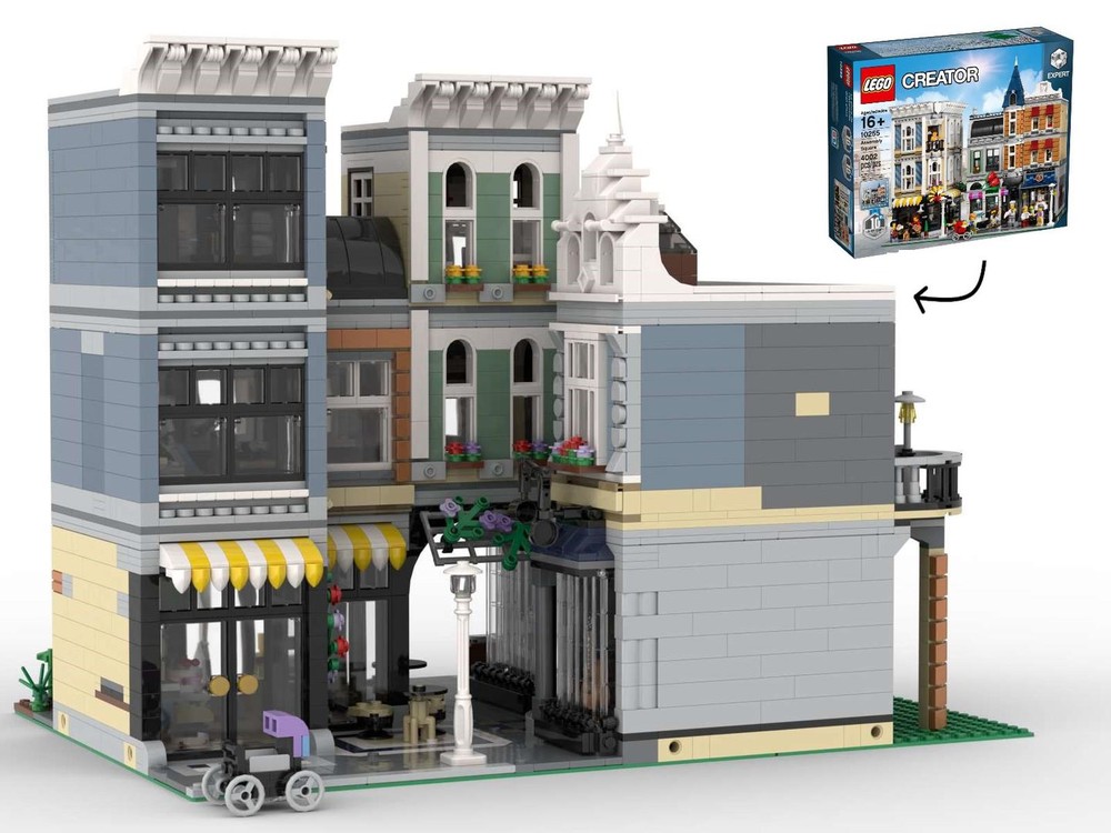 Lego Assembly Alleyway - Inverted Corner (alt build of Assembly Square - 10255)