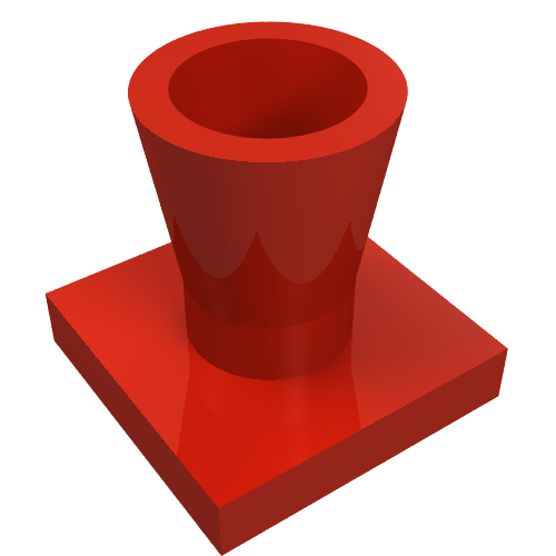 Lego Plant, Palm Tree Base / Red