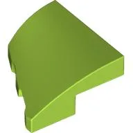 Brick Wedged, Curved 2 x 2 with Stud Notch Right / Lime