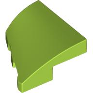 Lego Brick Wedged, Curved 2 x 2 with Stud Notch Right / Lime