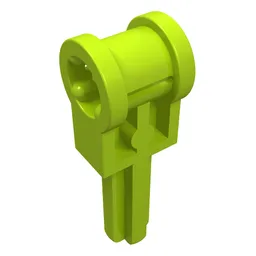 Technic Axle 1.5 with Perpendicular Axle Connector (Technic Pole Reverser Handle) / Lime