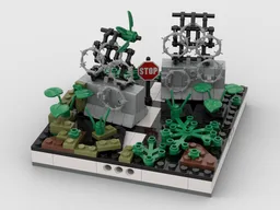 Ruined road #3 the end of the road for a Modular Ruined City