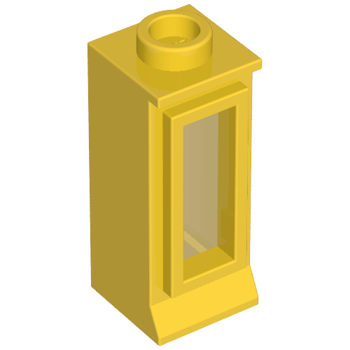 Lego Window 1 x 1 x 2, Short Lip [with Glass] / Yellow