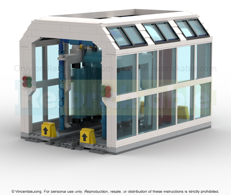 Lego train wash station