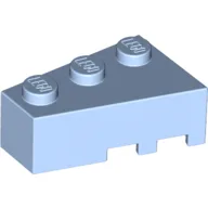 Brick Wedged, Angled 3 x 2 Left / Bright Light Blue