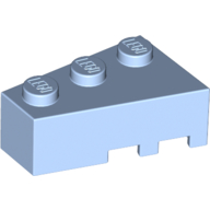 Lego Brick Wedged, Angled 3 x 2 Left / Bright Light Blue