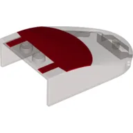 Windscreen 6 x 4 x 1 Curved with Red Roof Print / Trans-Brown