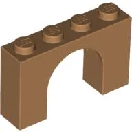 Brick Arch 1 x 4 x 2 / Medium Nougat