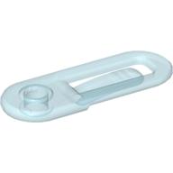 Lego Clikits Paper Clip / Hair Clip, 1 Hole / Trans-Very Lt Blue