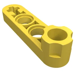 Technic Beam 1 x 4 Thin with Stud Connector / Yellow
