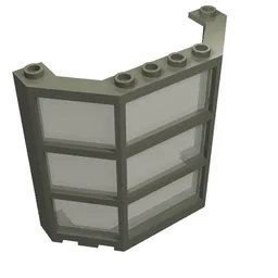 Window Bay 3 x 8 x 6 with Trans-Brown Glass / Dark Gray