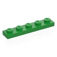 Plate 1 x 5 / Bright Green