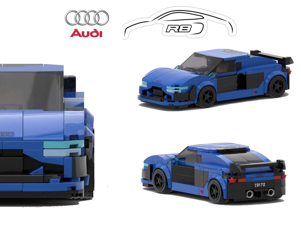 Lego AUDI R8 V10 Blue & Black