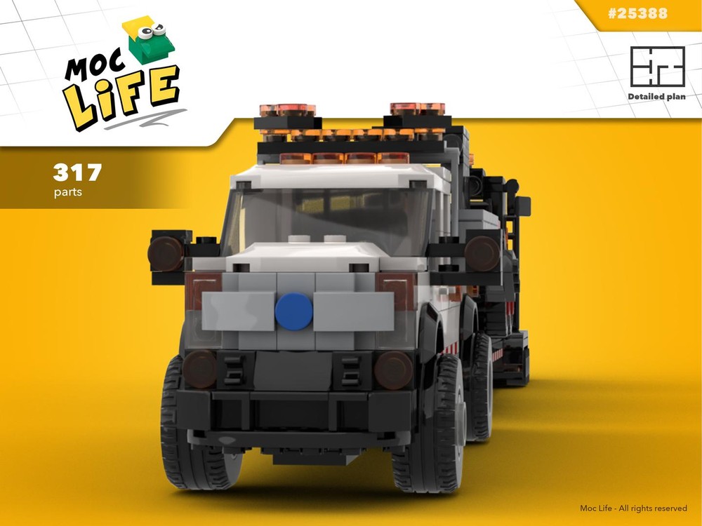 Lego Ford F-450 quad cab with Bobcat and Kubota